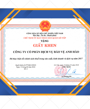 Thành tựu năm 2017
